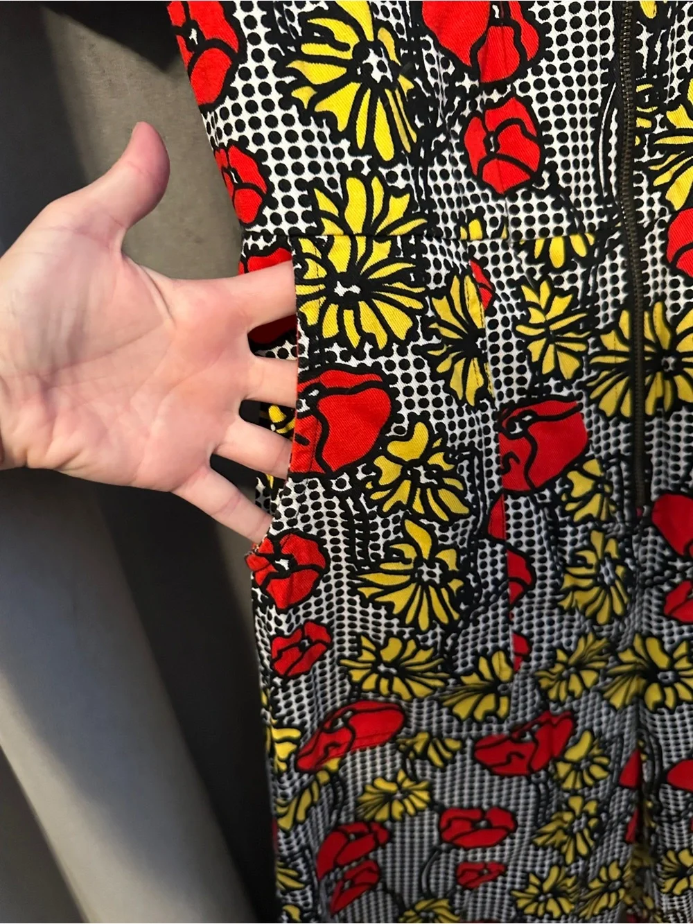 Lucy & Yak Ragan Short Sleeve Jumpsuit- Poppy Print size US 6 - Picture 9 of 9